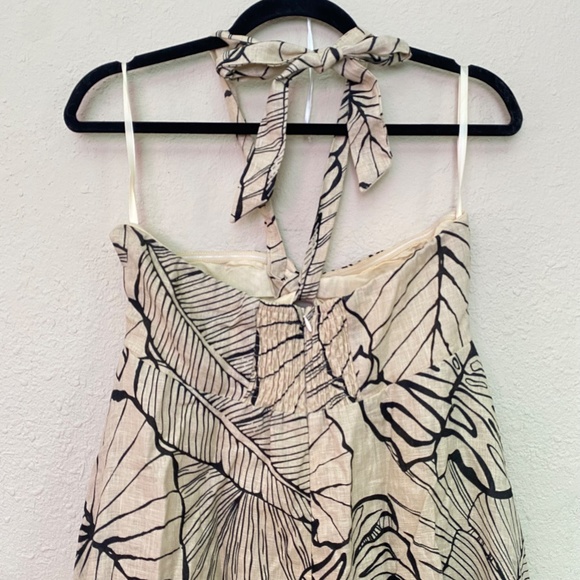 DISSH MALTA BLACK LINEN KNOT MIDI floral 100% Linen size 6 - Picture 11 of 16